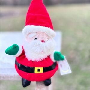 Russ Berrie “ Caress Soft Pet “ Santa - Vintage Bean Bottom Plush 🎅🏽